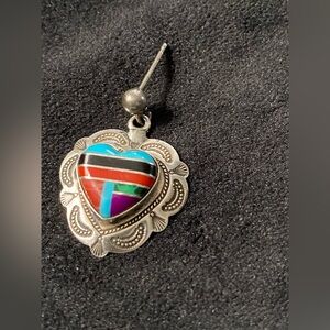 Single Sterling silver post earring